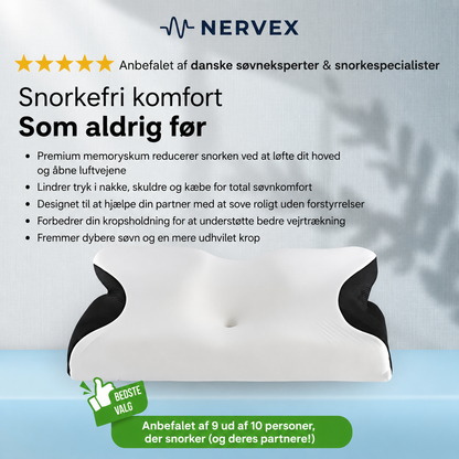 NeuroSleep™ Pro — Den eneste pude designet til at fungere sammen med NeuroAir — holder dine luftveje åbne, mens de neurale impulser gør deres arbejde.