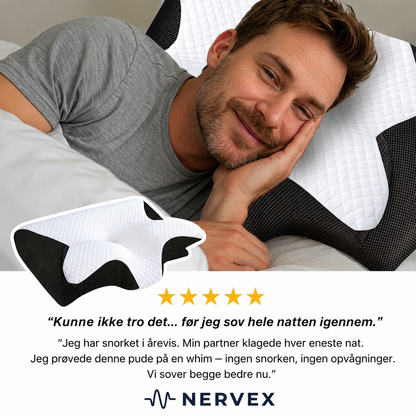 NeuroSleep™ Pro — Den eneste pude designet til at fungere sammen med NeuroAir — holder dine luftveje åbne, mens de neurale impulser gør deres arbejde.