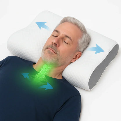 NeuroSleep™ Pro — Den eneste pude designet til at fungere sammen med NeuroAir — holder dine luftveje åbne, mens de neurale impulser gør deres arbejde.